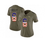 Women Nike Denver Broncos #6 Chad Kelly Limited Olive USA Flag 2017 Salute to Service NFL Jersey