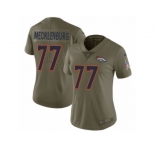 Women Nike Denver Broncos #77 Karl Mecklenburg Limited Olive 2017 Salute to Service NFL Jersey