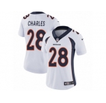 Women's Nike Denver Broncos #28 Jamaal Charles Vapor Untouchable Limited White NFL Jersey