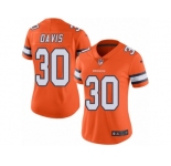 Women's Nike Denver Broncos #30 Terrell Davis Limited Orange Rush NFL Jersey