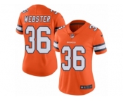 Women's Nike Denver Broncos #36 Kayvon Webster Limited Orange Rush NFL Jersey