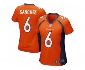 Women's Nike Denver Broncos #6 Mark Sanchez Orange Team Color Stitched NFL New Elite Jersey