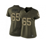 Women's Nike Denver Broncos #65 Ronald Leary Limited Green Salute to Service NFL Jersey