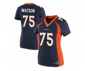 Women's Nike Denver Broncos #75 Menelik Watson Limited Navy Blue Alternate NFL Jersey
