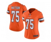 Women's Nike Denver Broncos #75 Menelik Watson Limited Orange Rush NFL Jersey