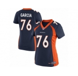 Women's Nike Denver Broncos #76 Max Garcia Limited Navy Blue Alternate NFL Jersey