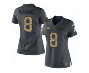 Women's Nike Denver Broncos #8 Brandon McManus Limited Black 2016 Salute to Service NFL Jersey