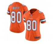 Women's Nike Denver Broncos #80 Jake Butt Limited Orange Rush NFL Jersey