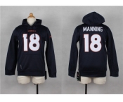 Nike Youth denver broncos #18 peyton manning blue jerseys(Pullover Hoodie)