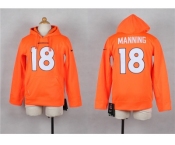 Nike Youth denver broncos #18 peyton manning orange jerseys(Pullover Hoodie)