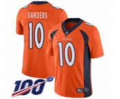 Youth Denver Broncos #10 Emmanuel Sanders Orange Team Color Vapor Untouchable Limited Player 100th Season Football Jersey