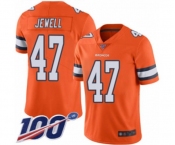 Youth Denver Broncos #47 Josey Jewell Limited Orange Rush Vapor Untouchable 100th Season Football Jersey
