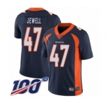 Youth Denver Broncos #47 Josey Jewell Navy Blue Alternate Vapor Untouchable Limited Player 100th Season Football Jersey