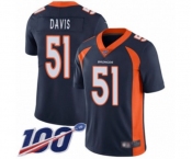 Youth Denver Broncos #51 Todd Davis Navy Blue Alternate Vapor Untouchable Limited Player 100th Season Football Jersey