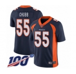 Youth Denver Broncos #55 Bradley Chubb Navy Blue Alternate Vapor Untouchable Limited Player 100th Season Football Jersey