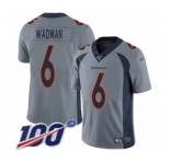 Youth Denver Broncos #6 Colby Wadman Limited Silver Inverted Legend 100th Season Football Jersey