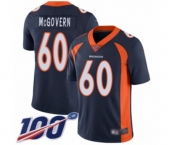 Youth Denver Broncos #60 Connor McGovern Navy Blue Alternate Vapor Untouchable Limited Player 100th Season Football Jersey
