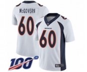 Youth Denver Broncos #60 Connor McGovern White Vapor Untouchable Limited Player 100th Season Football Jersey