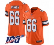 Youth Denver Broncos #66 Dalton Risner Limited Orange Rush Vapor Untouchable 100th Season Football Jersey