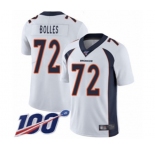 Youth Denver Broncos #72 Garett Bolles White Vapor Untouchable Limited Player 100th Season Football Jersey