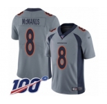 Youth Denver Broncos #8 Brandon McManus Limited Silver Inverted Legend 100th Season Football Jersey