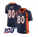Youth Denver Broncos #80 Jake Butt Navy Blue Alternate Vapor Untouchable Limited Player 100th Season Football Jersey