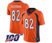 Youth Denver Broncos #82 Jeff Heuerman Orange Team Color Vapor Untouchable Limited Player 100th Season Football Jersey