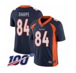 Youth Denver Broncos #84 Shannon Sharpe Navy Blue Alternate Vapor Untouchable Limited Player 100th Season Football Jersey