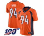 Youth Denver Broncos #94 DeMarcus Ware Orange Team Color Vapor Untouchable Limited Player 100th Season Football Jersey