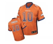 Youth Nike Denver Broncos #10 Emmanuel Sanders Orange Team Color Stitched NFL Elite Drift Fashion Jersey