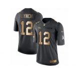 Youth Nike Denver Broncos #12 Paxton Lynch Limited Black Gold Salute to Service NFL Jersey