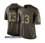Youth Nike Denver Broncos #13 Trevor Siemian Limited Green Salute to Service NFL Jersey