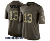 Youth Nike Denver Broncos #13 Trevor Siemian Limited Green Salute to Service NFL Jersey