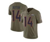 Youth Nike Denver Broncos #14 Courtland Sutton Olive Stitched NFL Limited 2017 Salute to Service Jersey