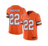 Youth Nike Denver Broncos #22 C.J. Anderson Limited Orange Rush NFL Jersey