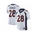 Youth Nike Denver Broncos #28 Jamaal Charles Vapor Untouchable Limited White NFL Jersey