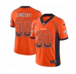 Youth Nike Denver Broncos #30 Phillip Lindsay Limited Orange Rush Drift Fashion NFL Jersey