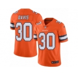 Youth Nike Denver Broncos #30 Terrell Davis Limited Orange Rush NFL Jersey