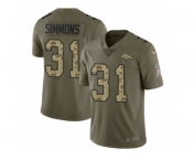 Youth Nike Denver Broncos #31 Justin Simmons Limited Olive Camo 2017 Salute to Service NFL Jersey