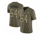 Youth Nike Denver Broncos #54 Brandon Marshall Limited Olive Camo 2017 Salute to Service NFL Jersey