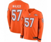 Youth Nike Denver Broncos #57 Demarcus Walker Limited Orange Therma Long Sleeve NFL Jersey