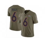 Youth Nike Denver Broncos #6 Chad Kelly Limited Olive 2017 Salute to Service NFL Jersey