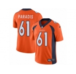 Youth Nike Denver Broncos #61 Matt Paradis Vapor Untouchable Limited Orange Team Color NFL Jersey
