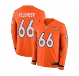 Youth Nike Denver Broncos #66 Jared Veldheer Limited Orange Therma Long Sleeve NFL Jersey