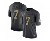 Youth Nike Denver Broncos #7 John Elway Limited Black 2016 Salute to Service NFL Jersey
