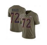 Youth Nike Denver Broncos #72 Garett Bolles Limited Olive 2017 Salute to Service NFL Jersey