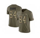 Youth Nike Denver Broncos #84 Shannon Sharpe Limited Olive Camo 2017 Salute to Service NFL Jersey