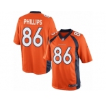 Youth Nike Denver Broncos #86 John Phillips Limited Orange Team Color NFL Jersey