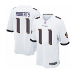 Men's Baltimore Ravens #11 Seth Roberts Game White Football Jersey