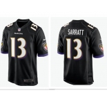 Men's Baltimore Ravens #13 Elijah Sarratt Black Alternate Stitched NFL Nike Game Jersey
